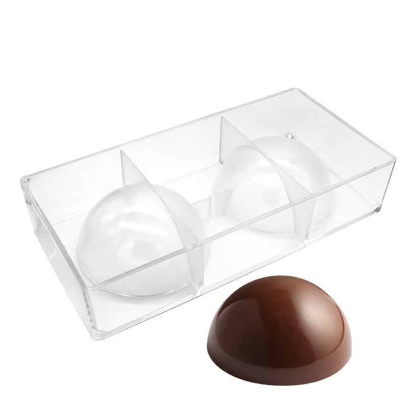 Goldbaking Largest Half Ball Chocolate Mold Ball Polycarbonate Candy Mould Chocolate Semi Sphere Mold Tray (X-Large 3.94inch) - Image 1